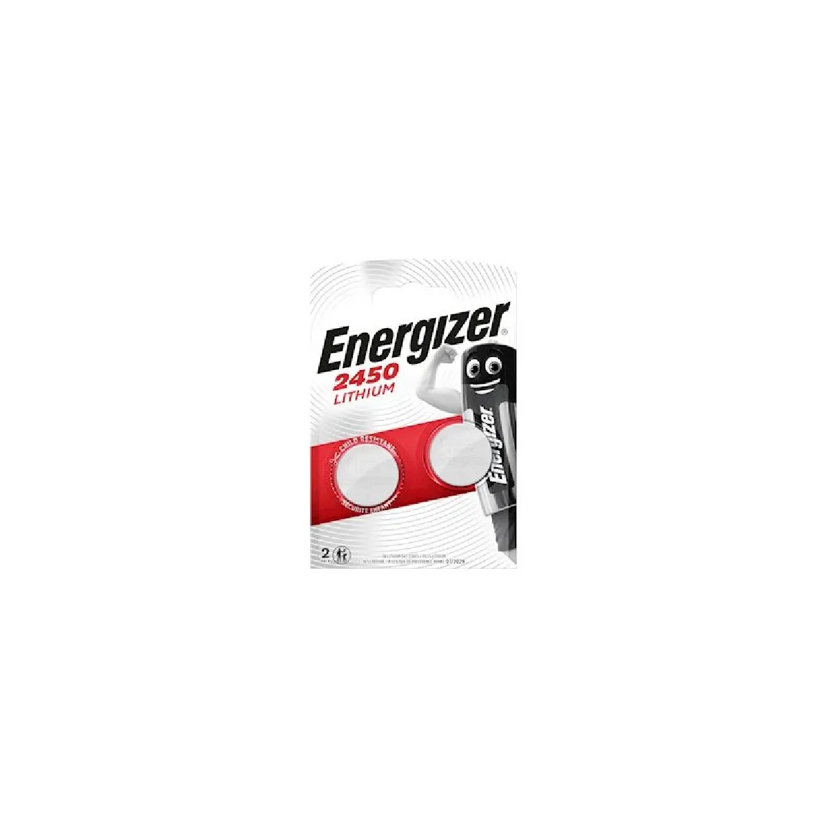 Piles Bouton Cr2450 3v Energizer Le Pack De 2 - vue 2