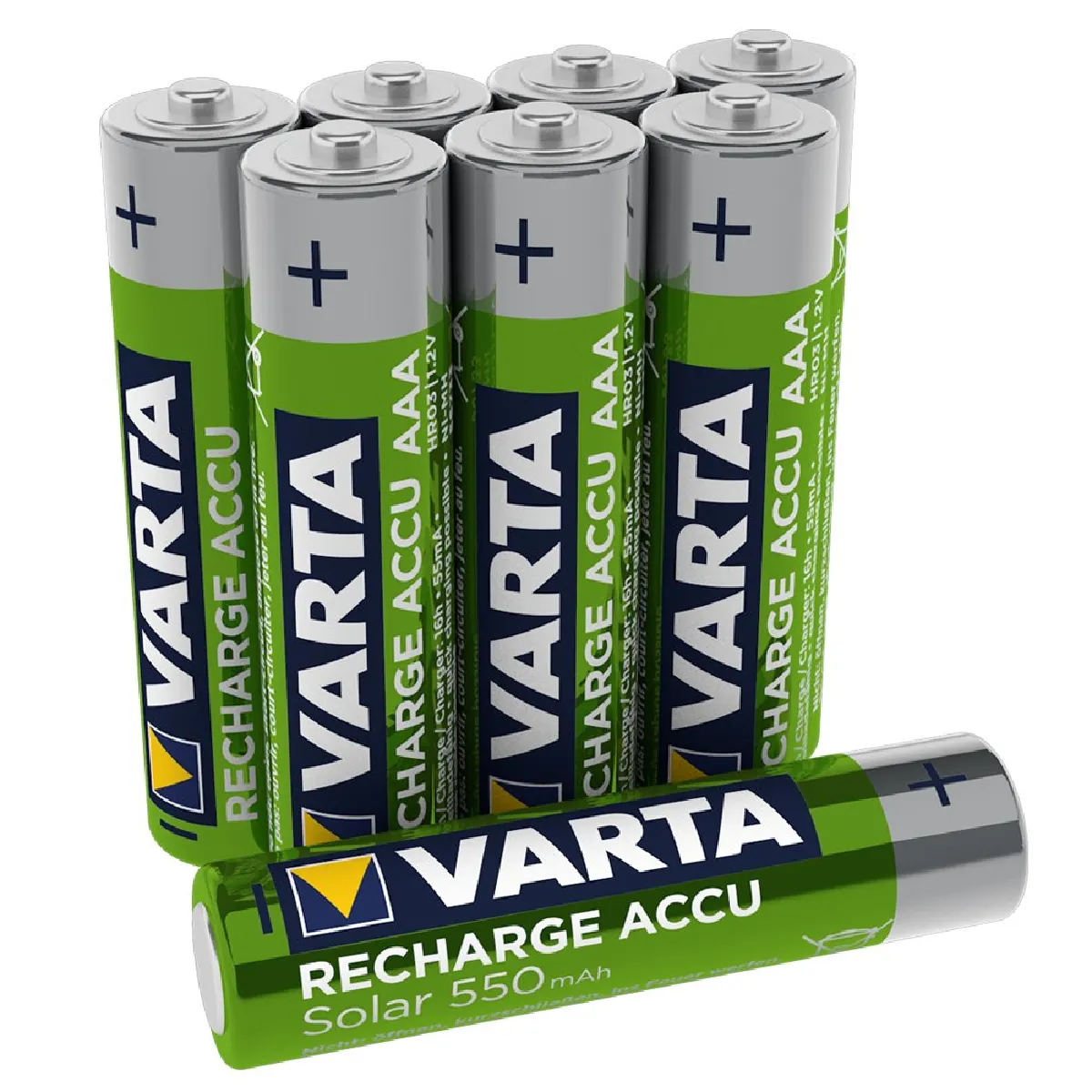VARTA 2 Piles "Rechargeable Accu Solar" NiMH 1 2V 550mAh Micro AAAHR03 - vue 4