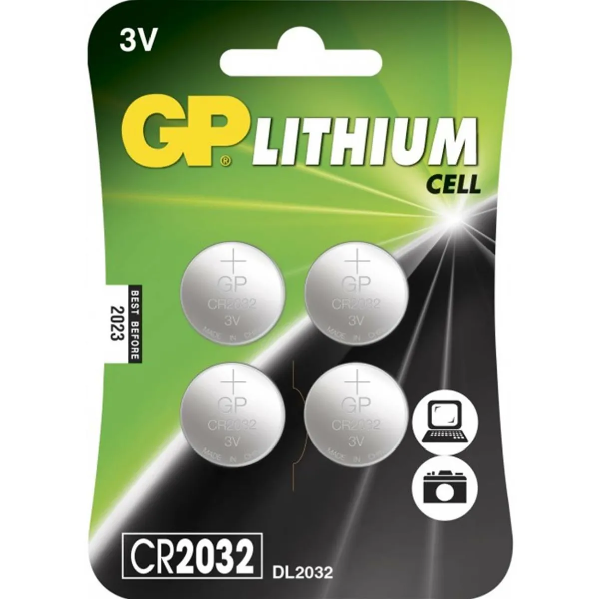GP BATTERIES Gp_battery Piles bouton CR2032 - Lot de 4