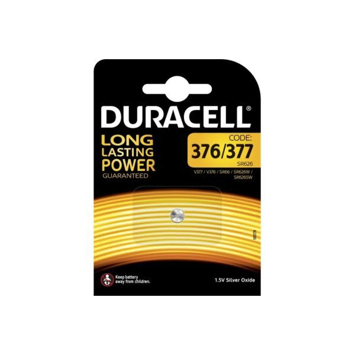 Pile Bouton 377 1 5v Duracell 'unité - vue 2