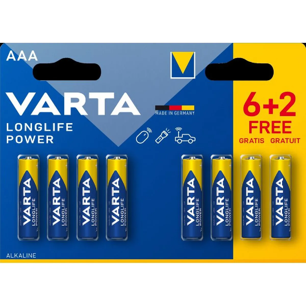 Varta Piles Longlife Power Aaa 6+2