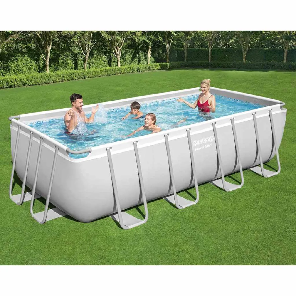 BESTWAY Piscine Rectangulaire Power Steel 488 x 244 x 122 cm - vue 3