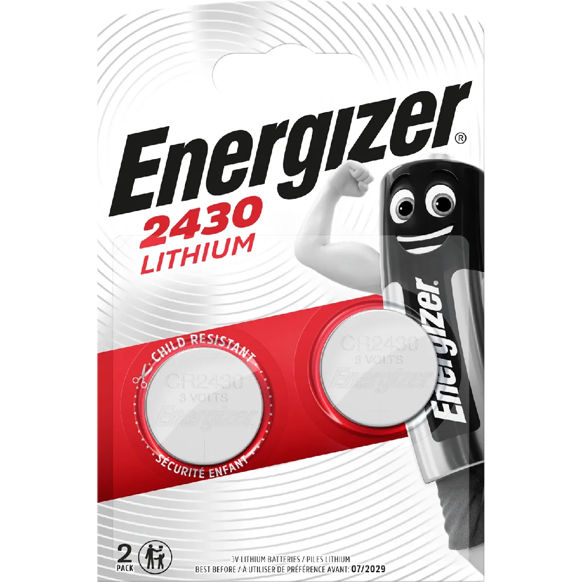 Piles Bouton Cr2430 3v Lithium Energizer Le Pack De 2 - vue 3