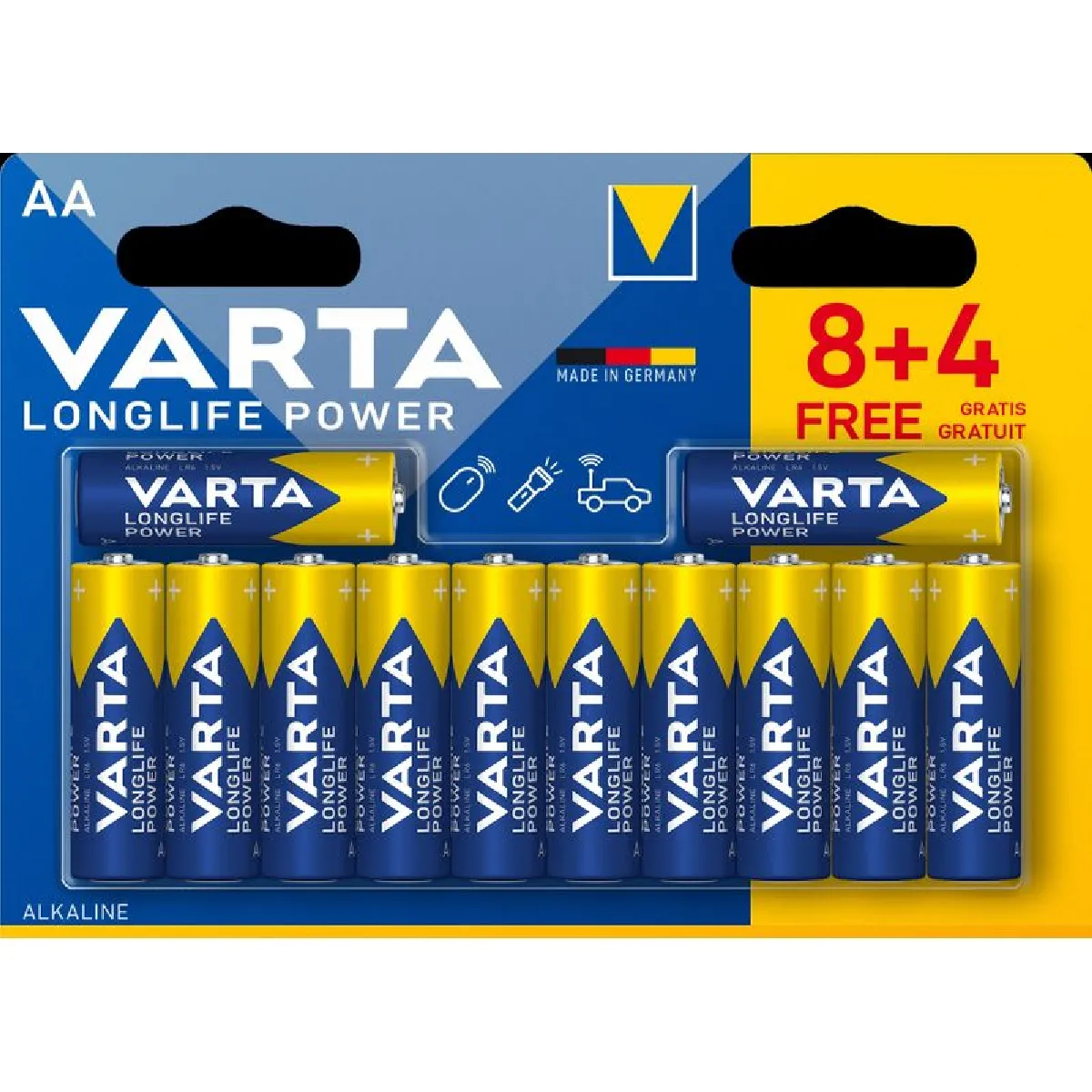 Varta piles alcalines AA LR06 - Pack de 12