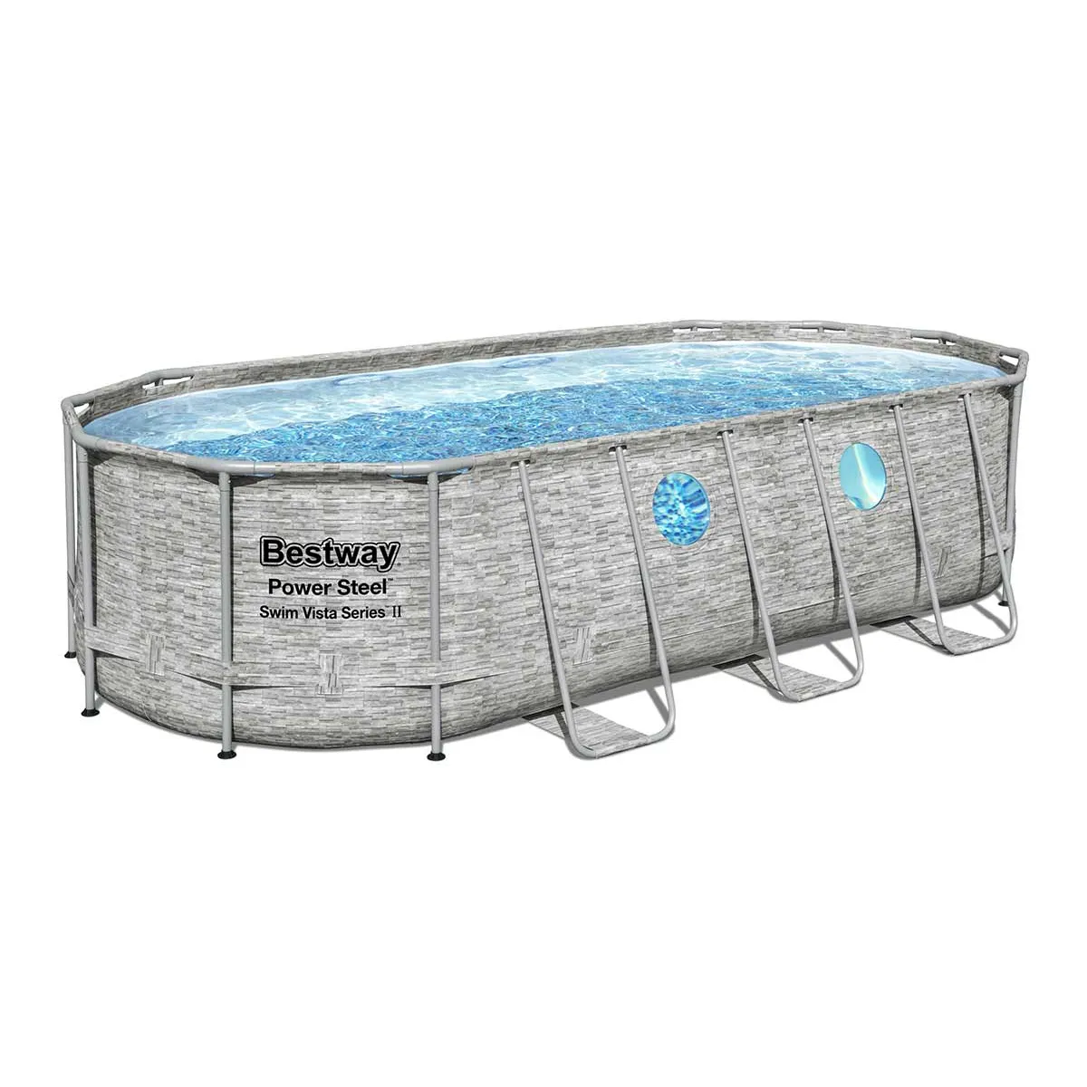 BESTWAY Piscine SwimVista avec Hublots 5 49 x 2 74 x 1 22