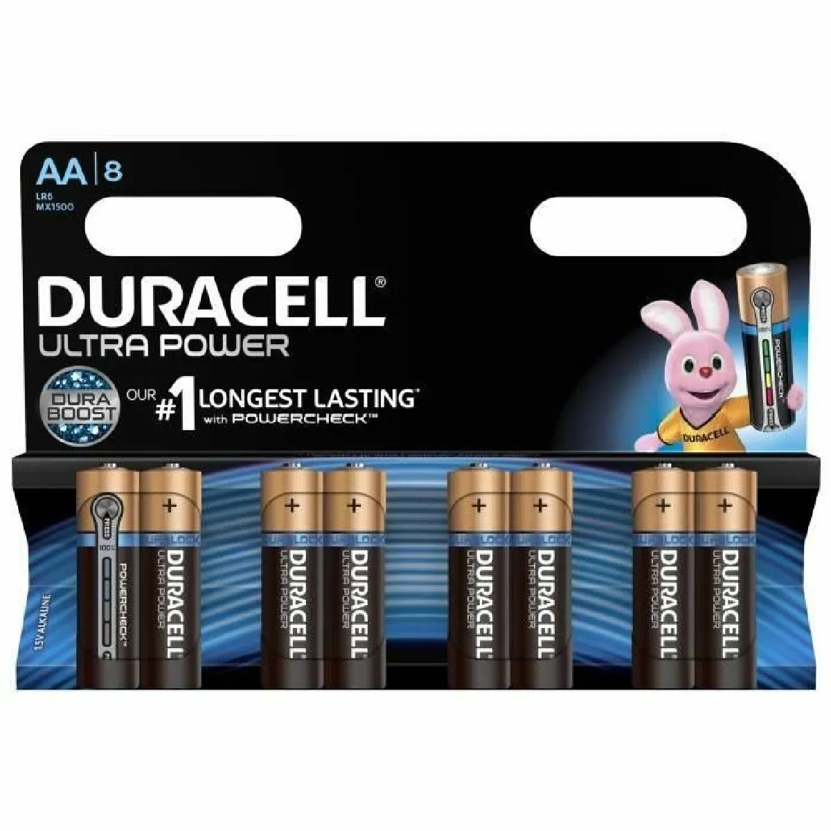 Duracell Piles LR06AA Ultra Power Le lot de 8