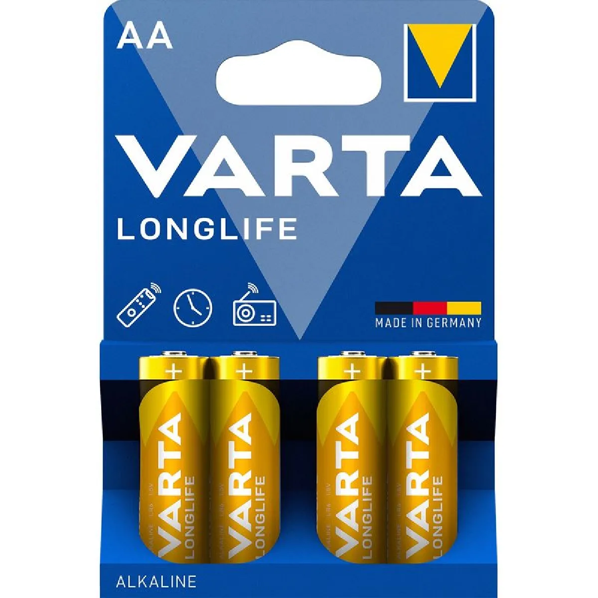 VARTA Piles AAA lot de 4 Longlife Alcalines 1 5V adaptées aux télécommandes réveils radios horloges murales Made in Germany - vue 8