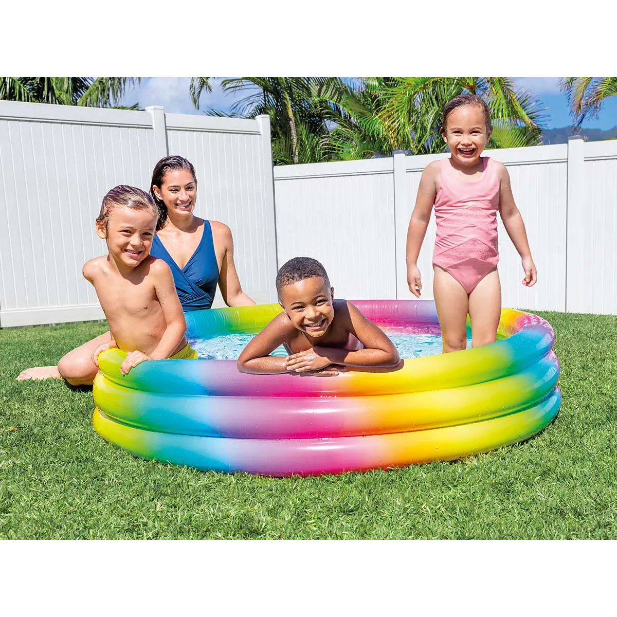 Intex Piscine Gonflable Arc en ciel