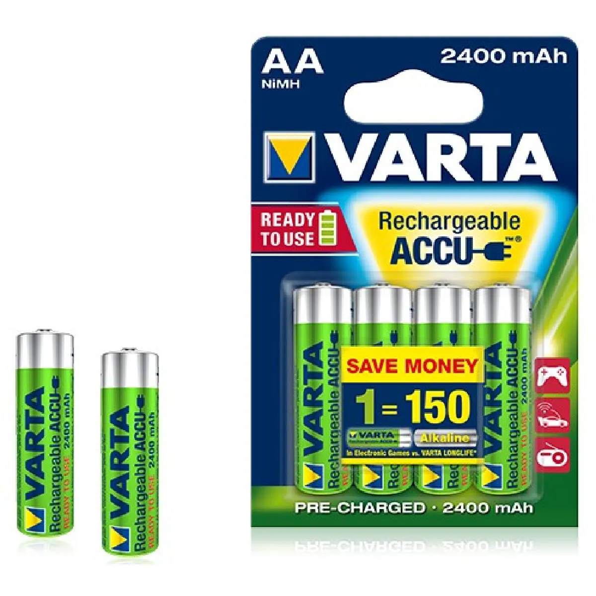 VARTA 2 Piles "Rechargeable Accu Solar" NiMH 1 2V 550mAh Micro AAAHR03 - vue 3
