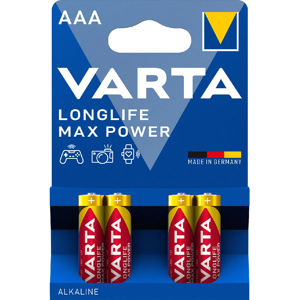 Varta piles alcalines AAA LR03 - Lot de 4