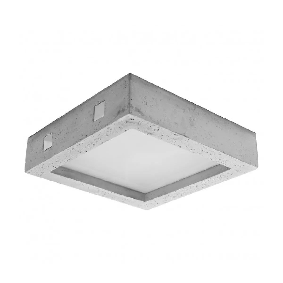 Luminaire Center Plafonnier Riza Verre Gris