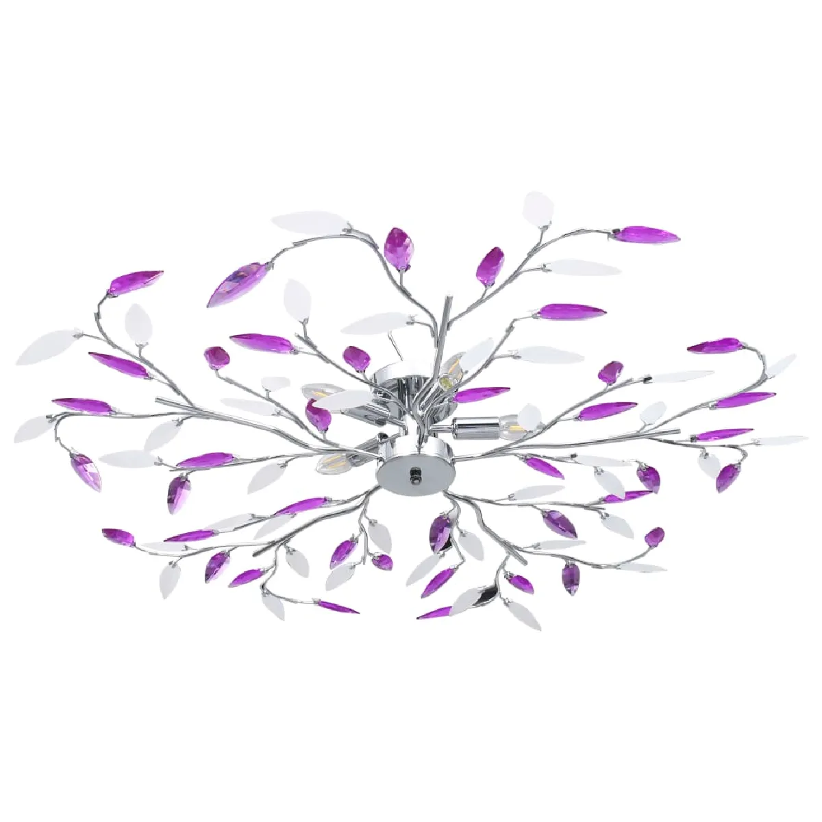 VidaXL Plafonnier Feuille Cristal