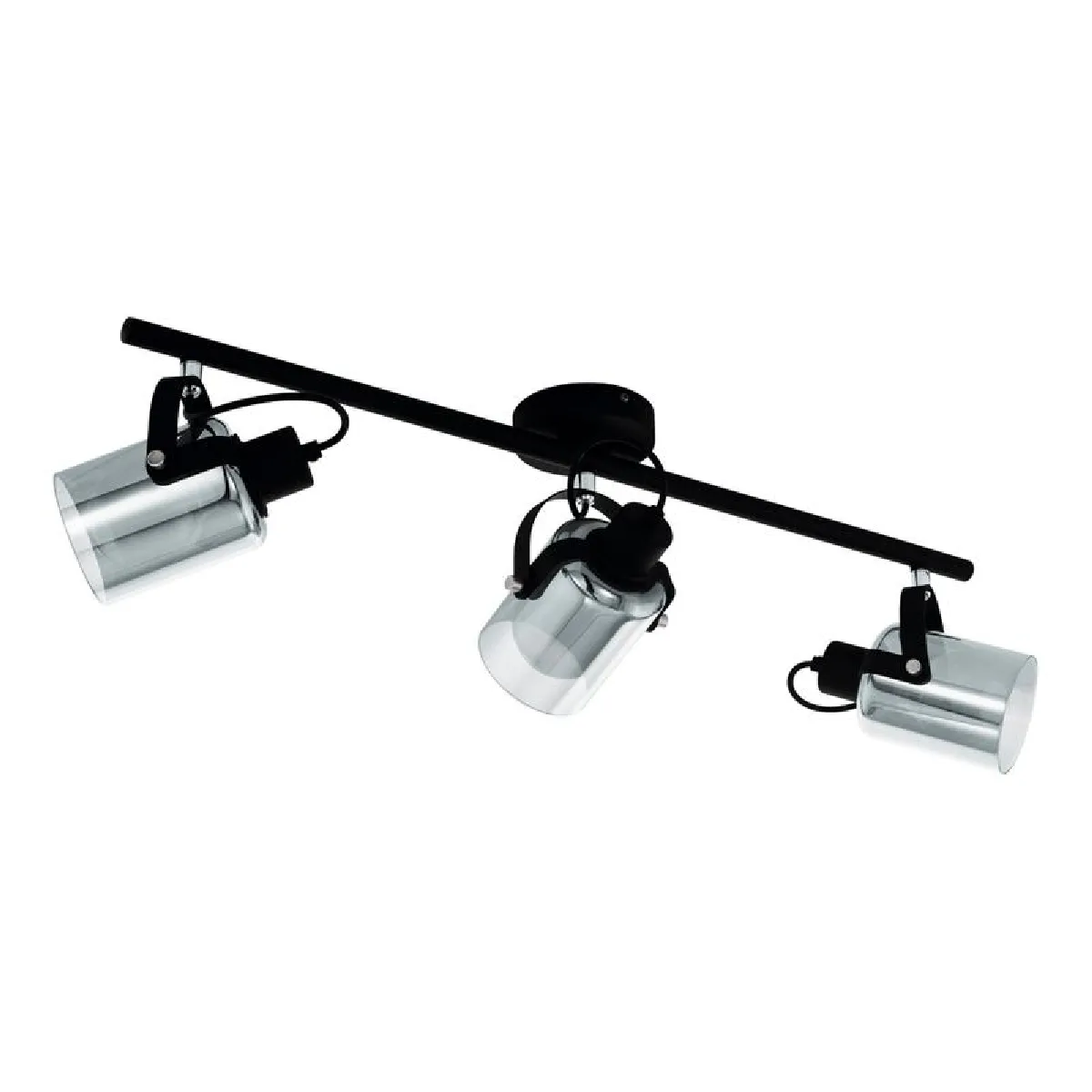 BUT Berregas barre de projecteur &agrave; 3 lampes noir, chrome