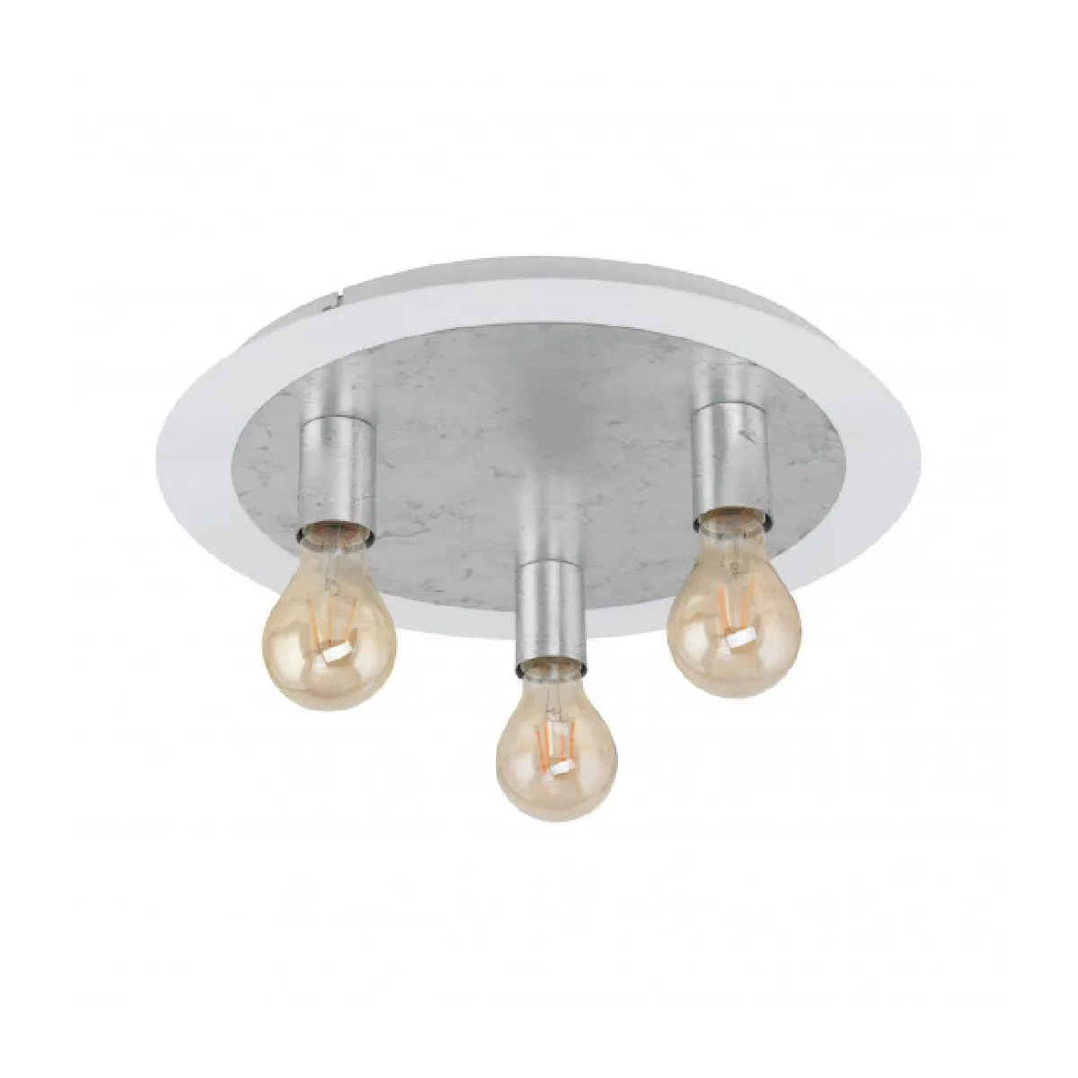 EGLO  97495 Plafonnier, Acier, 4 W, Weiss, Silber