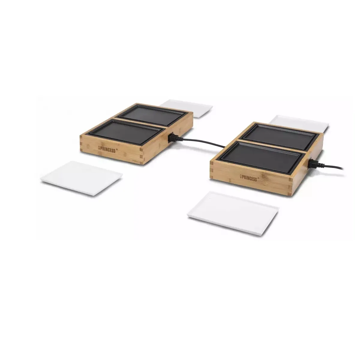 Princess Noir/Marron Dinner4all 104040 Pure - Grill Pour Teppanyaki -Électrique - 287 Cm ² - Bois - Image 5