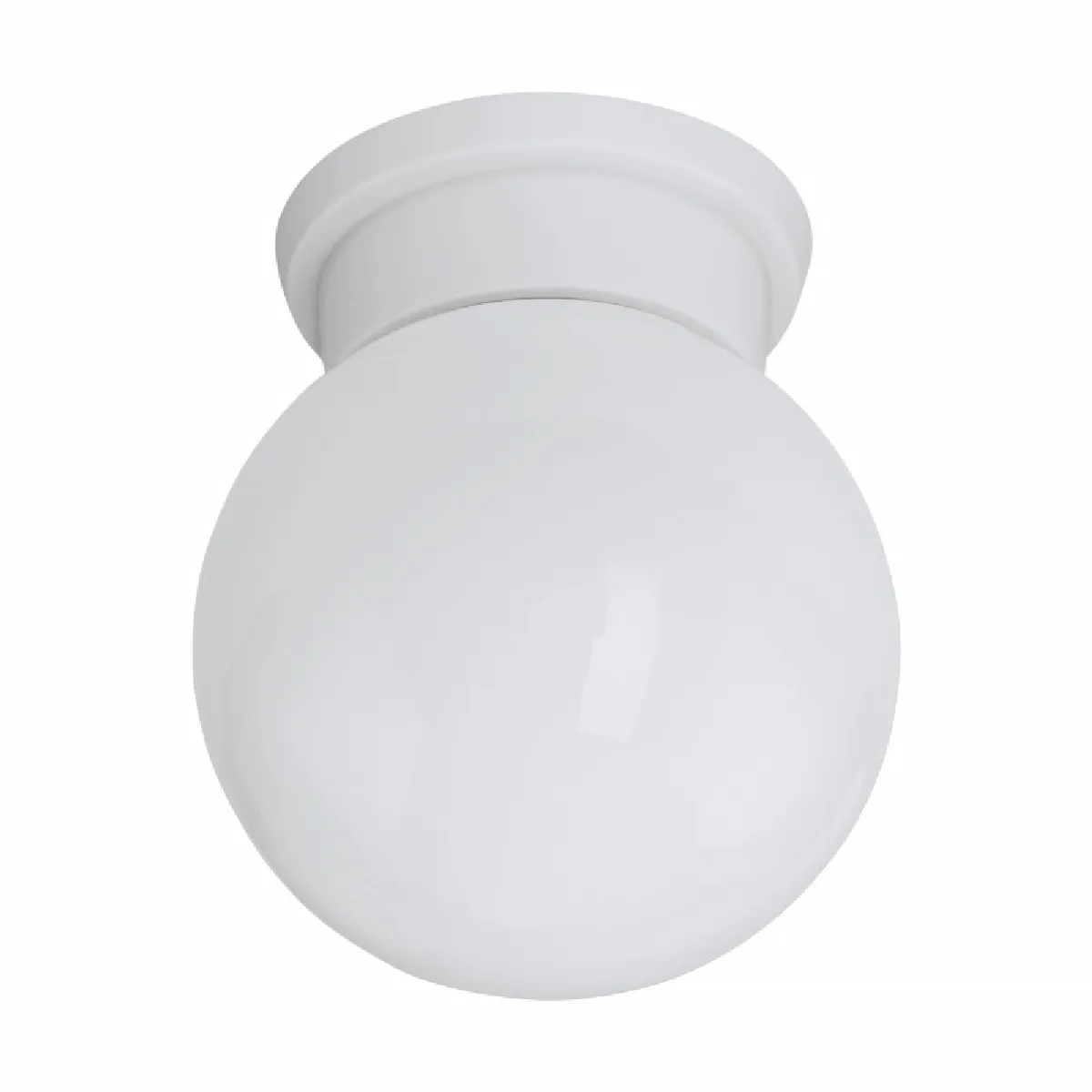 EGLO  Plafonnier Durelo - 1 Ampoule - Moderne - en Plastique et Verre - Blanc - avec Culot E27