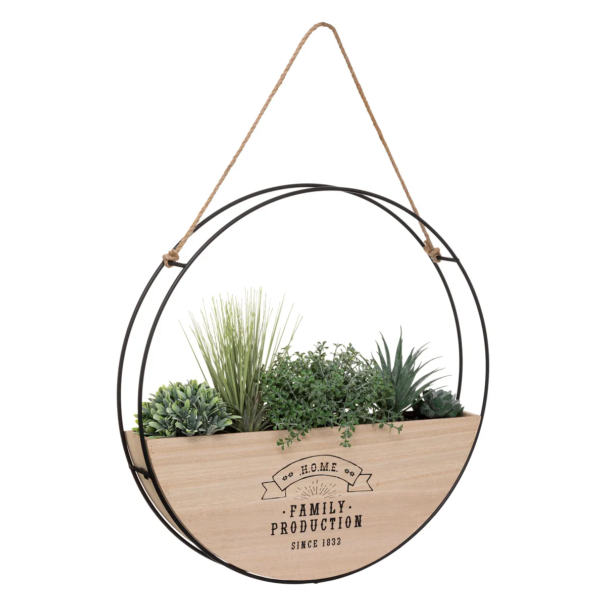 Non Communiqué Marron Atmosphera Créateur D'intérieur - Décoration Murale À Suspendre "Plante" 44Cm Naturel - Image 2