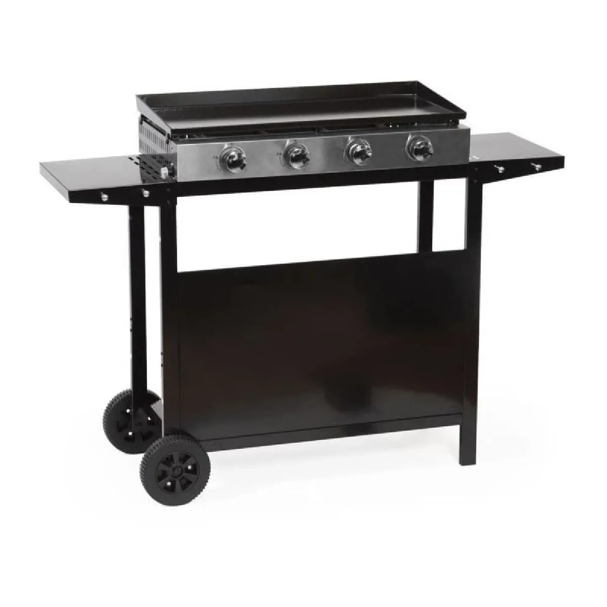 Plancha gaz GARDEN MAX MERIDA 4 feux Sur chariot Acier émaillé 75 x 35 cm - vue 2