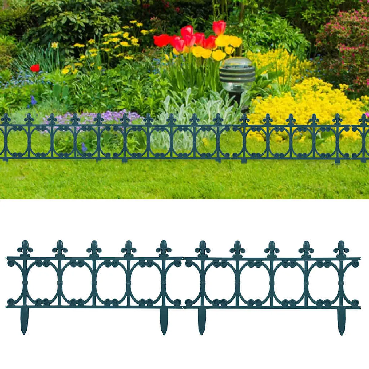 Vidaxl Vert Bordures De Jardin 16 Pcs 10 M Pp - Image 3