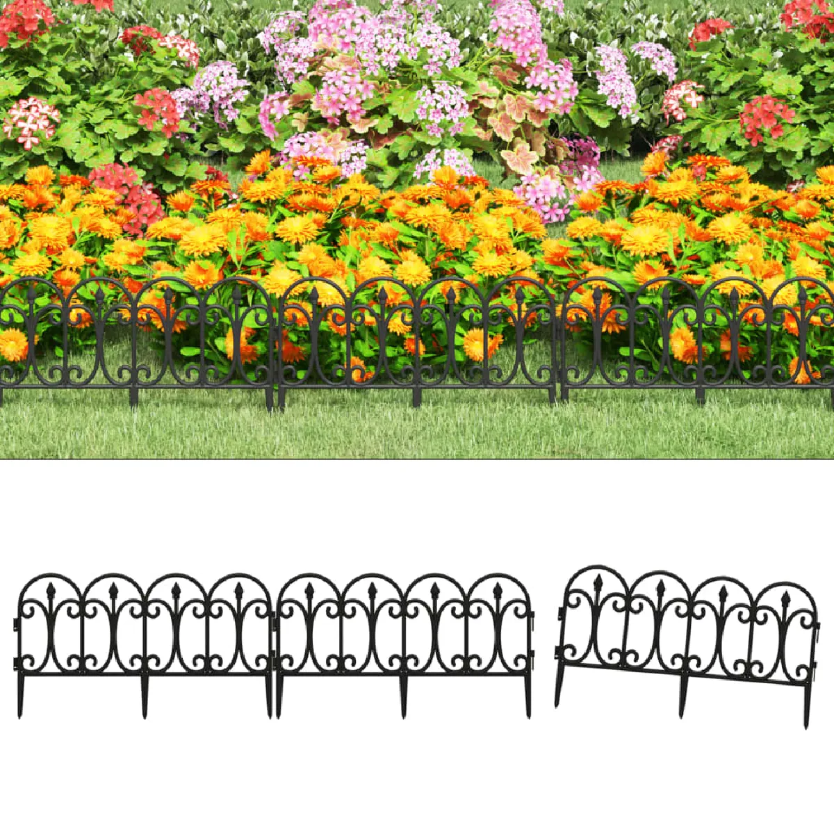 Joom Vd Home Furnishing Bordure De Pelouse 17 Pcs Noir 10 M Pp - Image 4