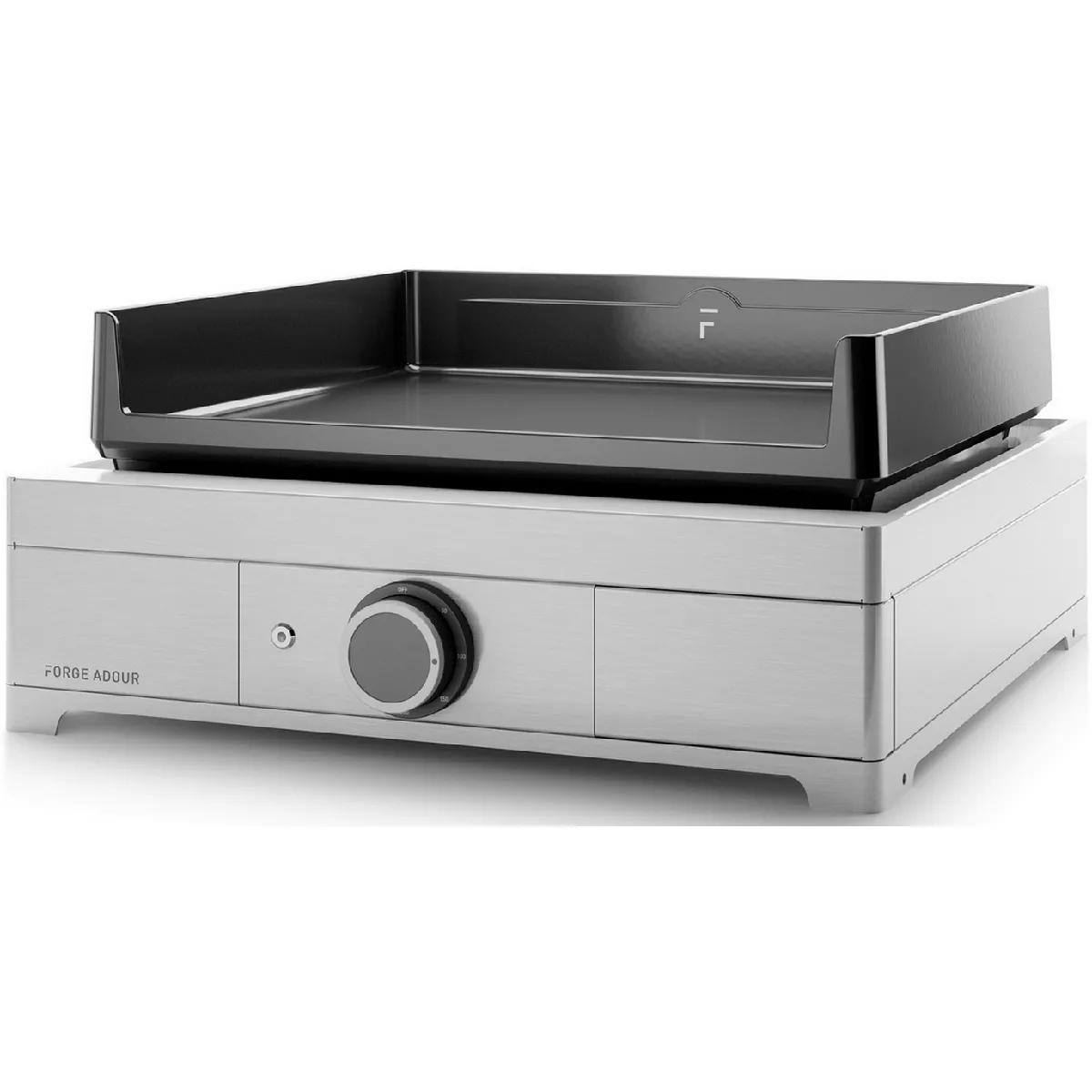 FORGE ADOUR Plancha &eacute;lectrique 2500w plaque fonte &eacute;maill&eacute; 44.5x41cm inox - MODERN E45I - 