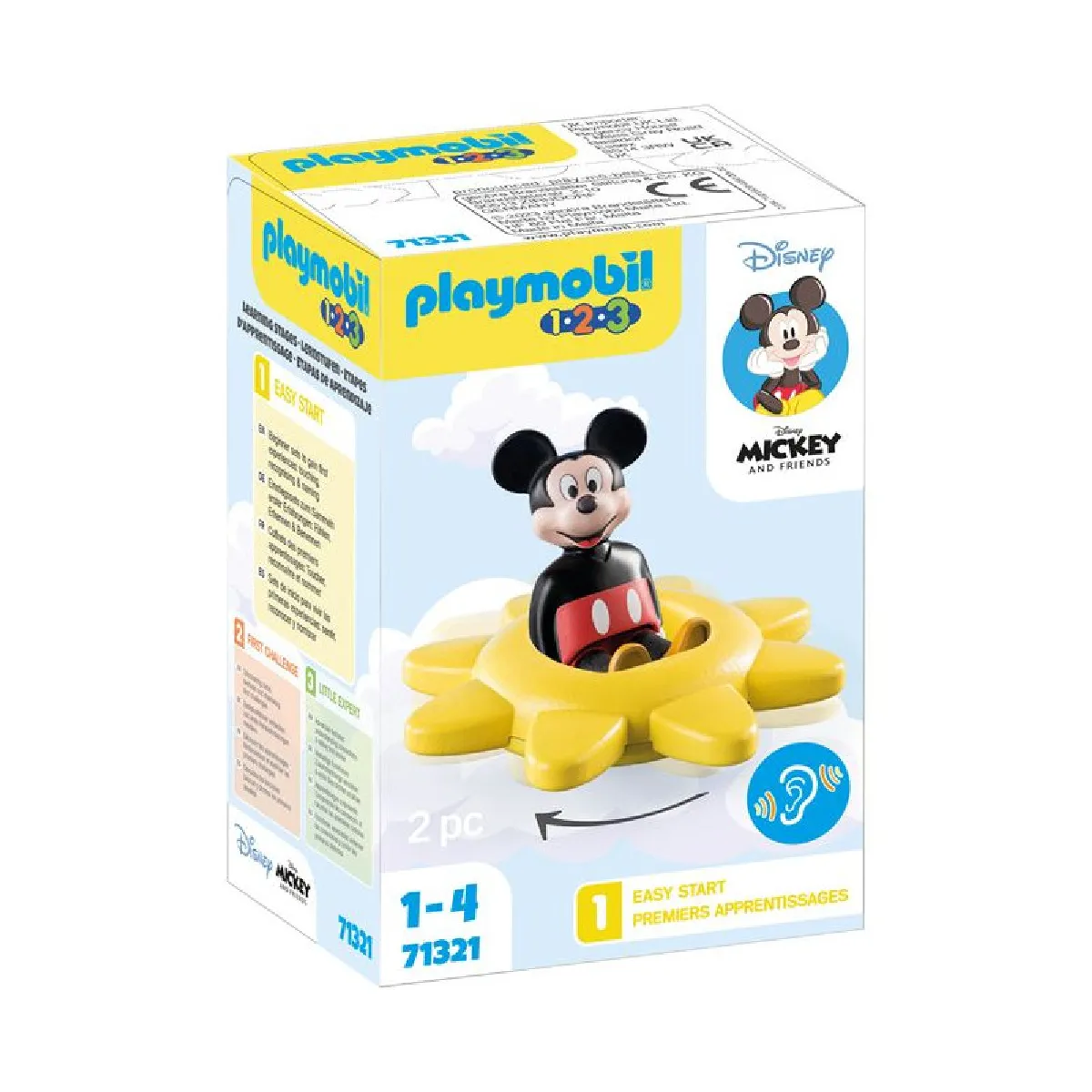 Playmobil 1.2.3 Mickey et toupie soleil