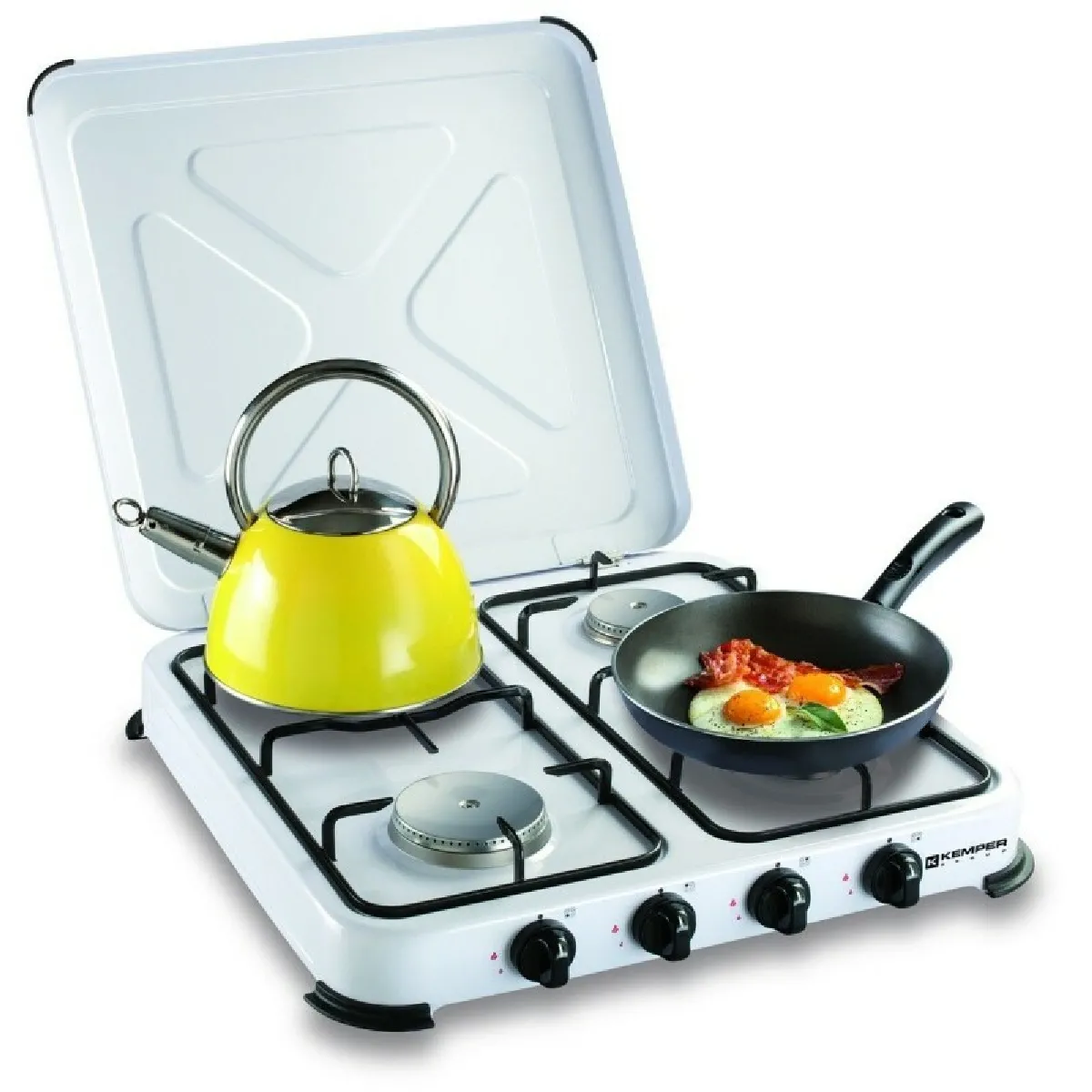 KEMPER  R&eacute;chaud gaz portable 4 feux