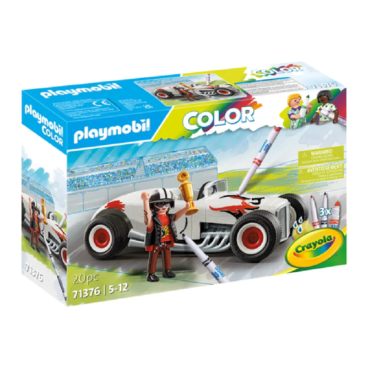 Playmobil Blanc Jeux De Simulation Color Voiture De Course - Image 6