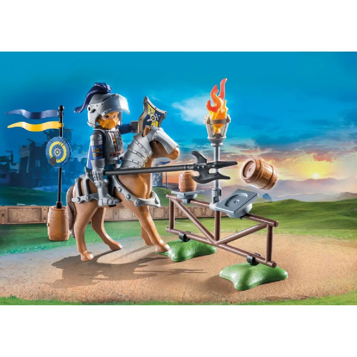 Figurine Playmobil Roi Chevalier Château N°4 - Occasion Bon état - Vintage