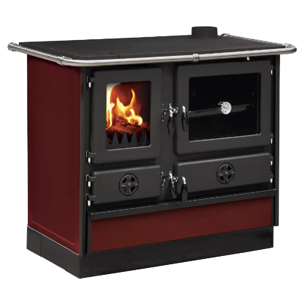 INTERSTOVES Cuisini&egrave;re &agrave; bois MAGNUM MBS en fonte Sortie c&ocirc;t&eacute; droit -