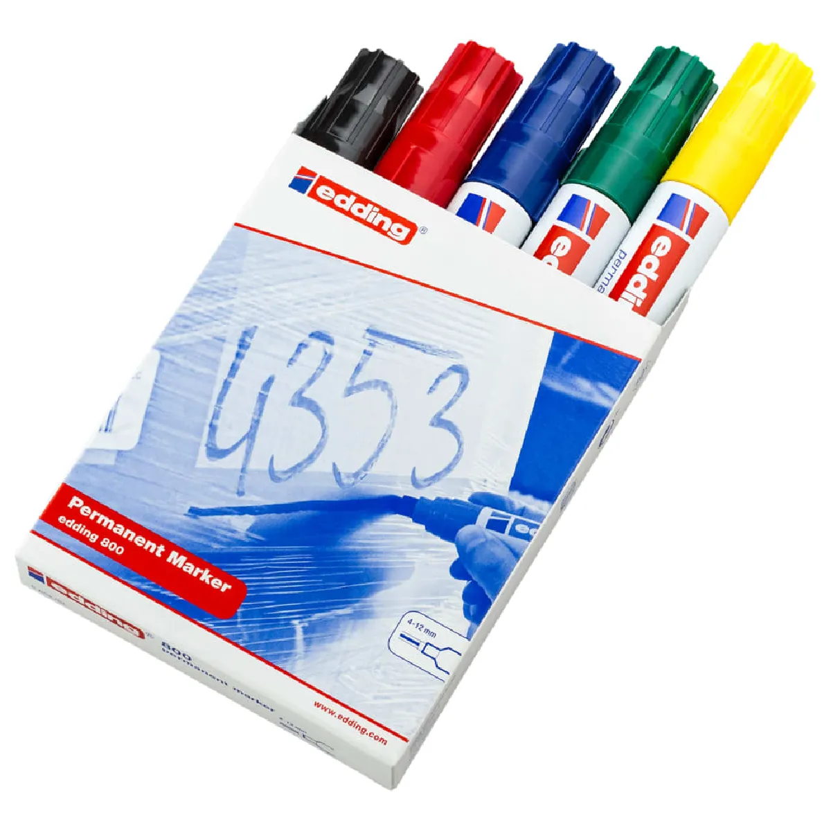 EDDING  Marqueurs Ind&eacute;l&eacute;biles 5 pcs Multicolor