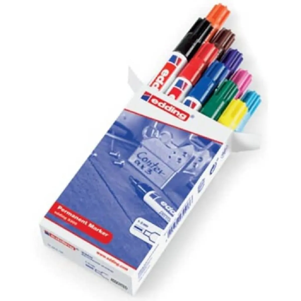 EDDING  Marqueurs ind&eacute;l&eacute;biles multicolore - 10 pcs