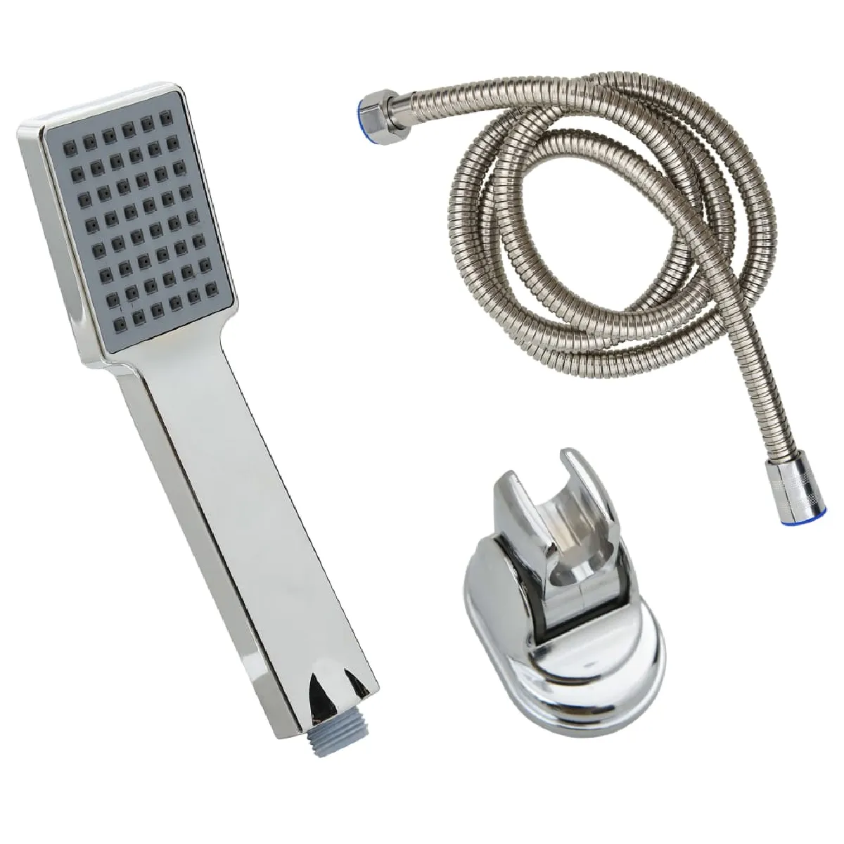 Non Communiqué Gris Vidaxl Pomme De Douche À Main Avec Tuyau De 1,5 M Chrome - Image 3