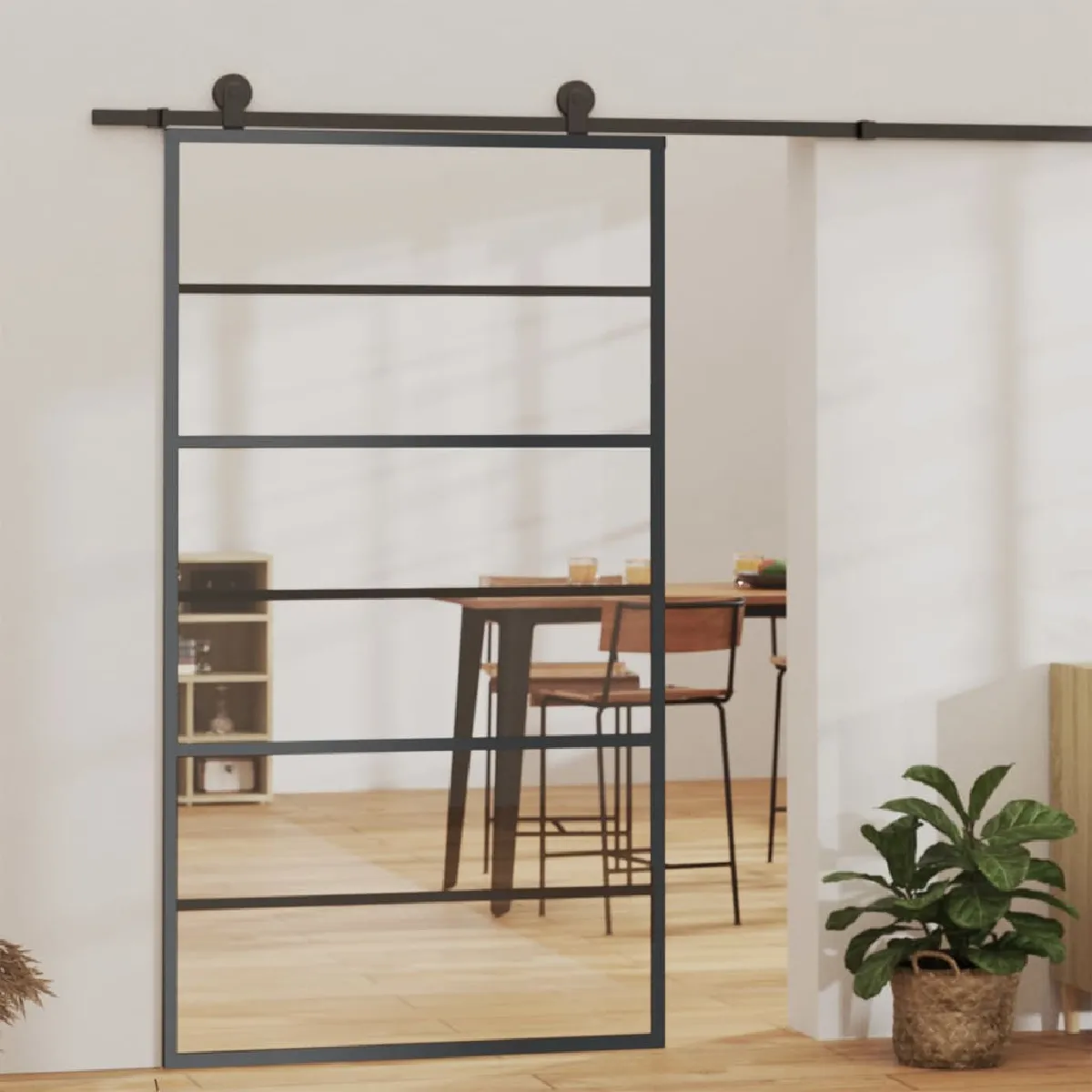 vidaXL Porte coulissante Verre ESG 102x205 cm - vue 3