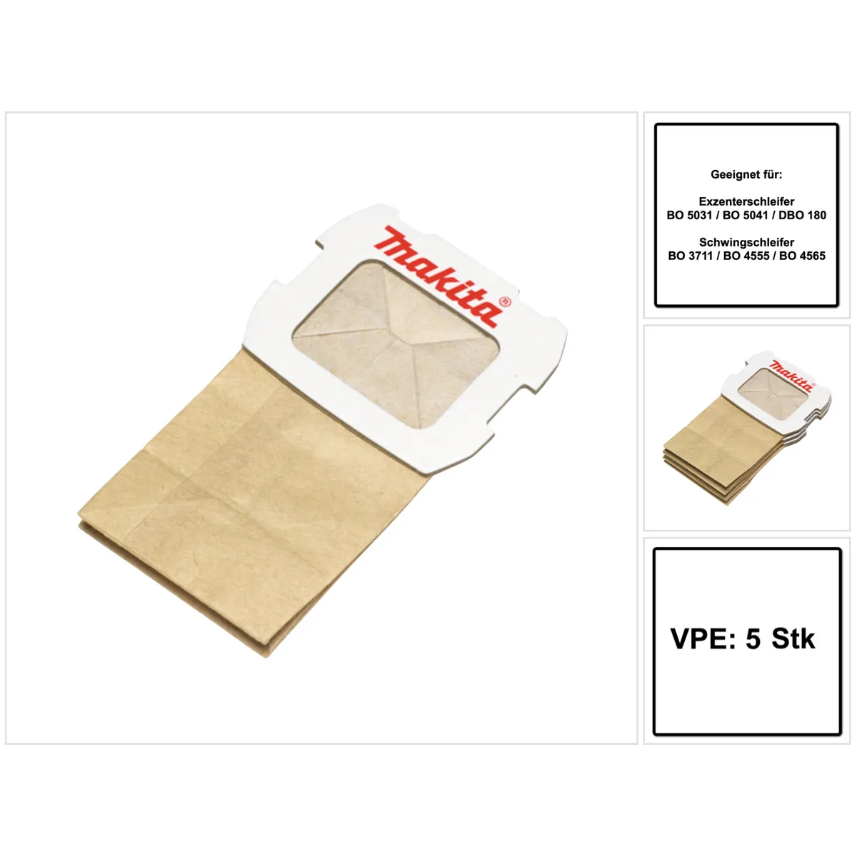 Makita Sac aspirant ponçage - Lot de 5