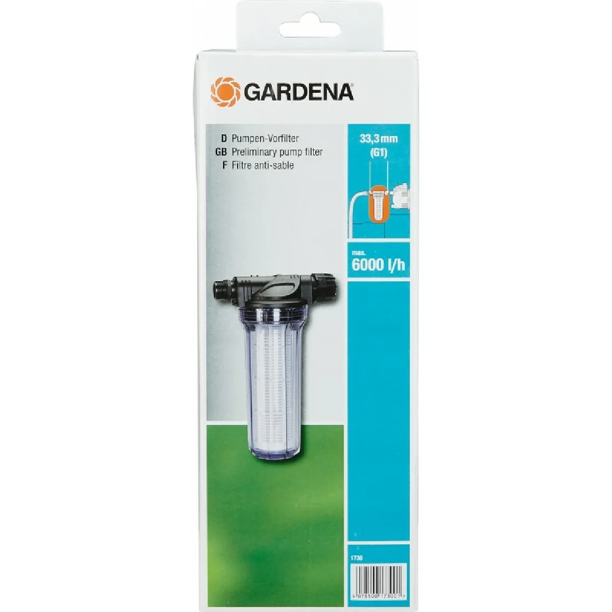 Filtre anti sable GARDENA Pour débit max /h Filetage de raccordement 33.3mm Protection pour pompe - vue 2