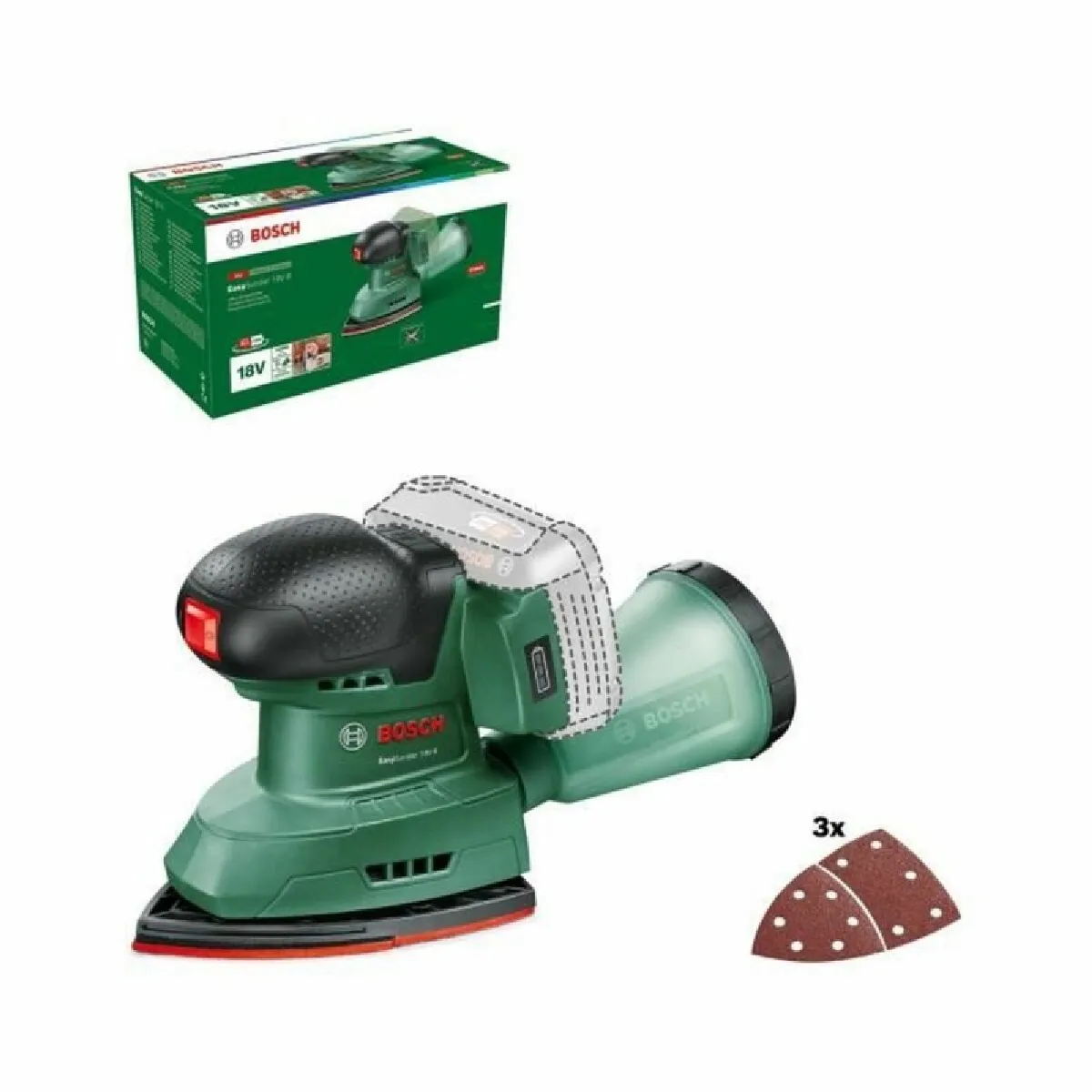 Bosch Easysander Ponceuse sans fil 18V