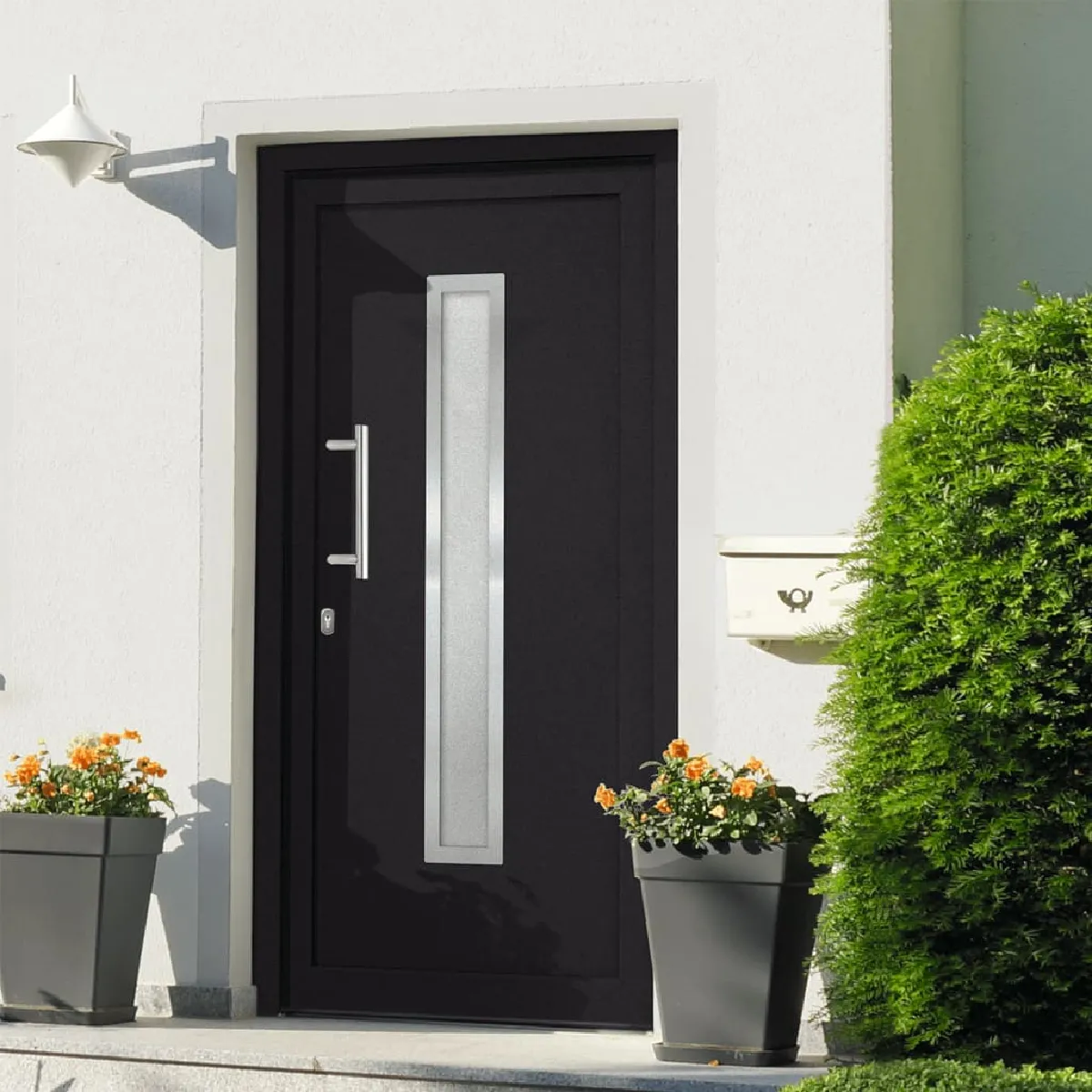 Vidaxl Porte d'entrée Anthracite - 98x200 cm