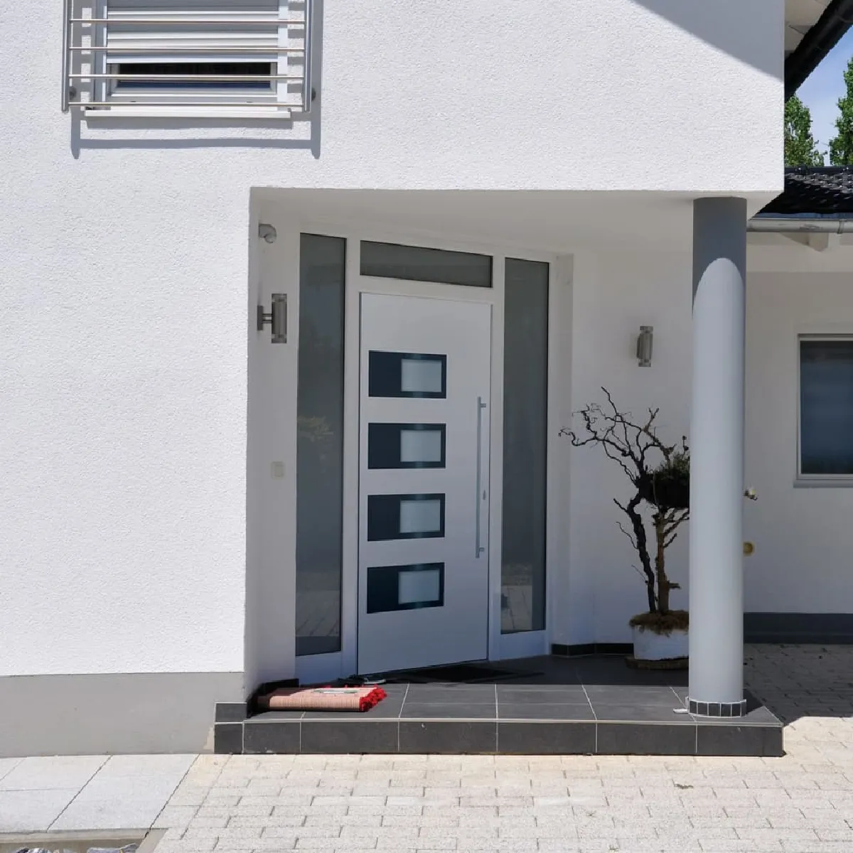 vidaXL Porte d'entrée 100x210 cm Aluminium et PVC - vue 2