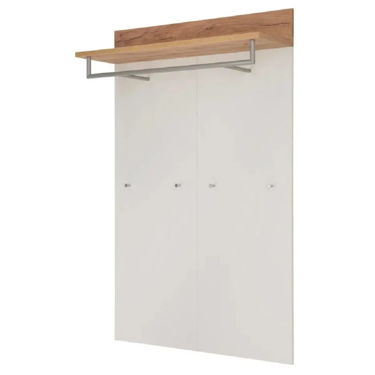 Germania Panneau de porte-manteau Topix 96x29x147 cm Blanc et ch&ecirc;ne
