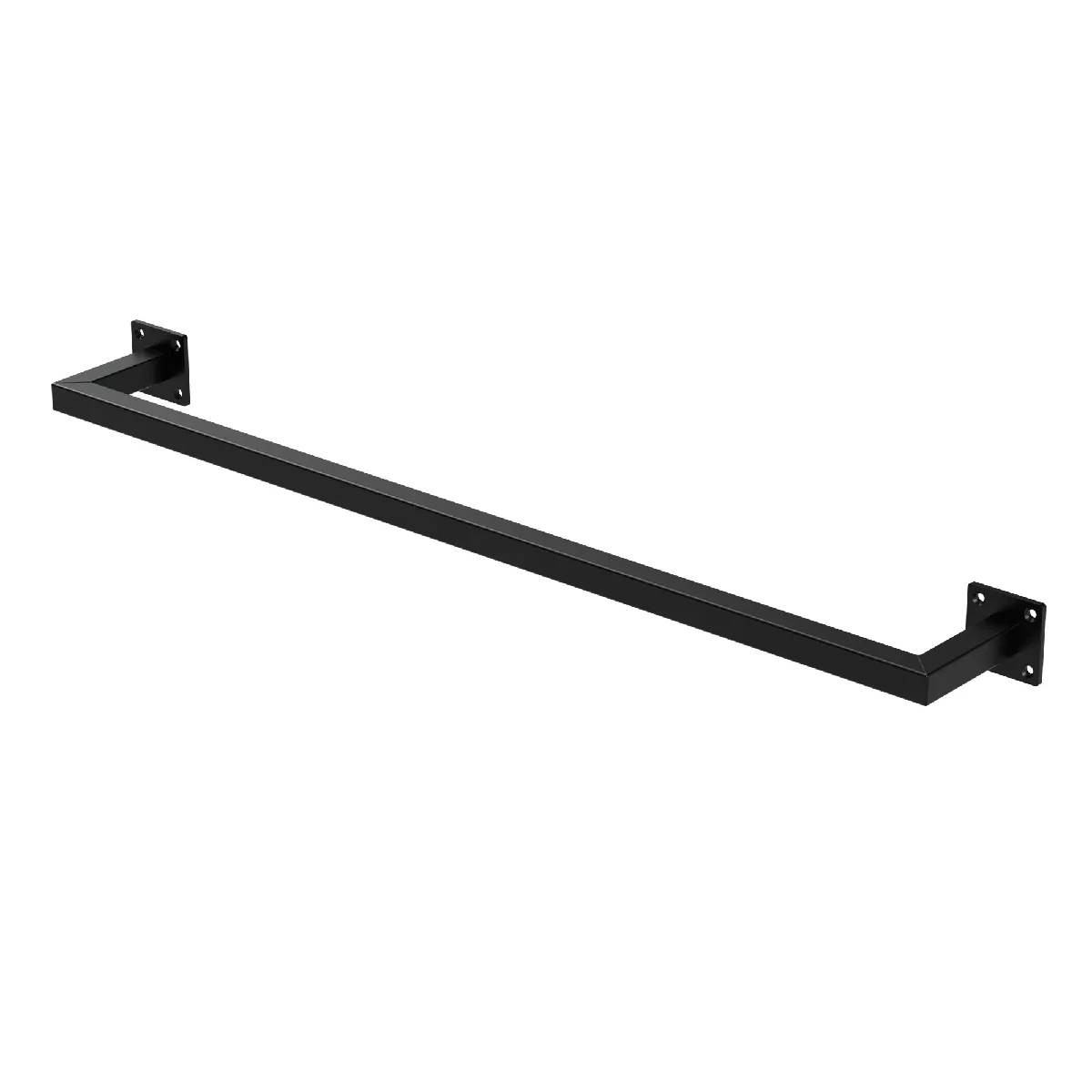 Ml-Design Noir Barre Porte-Manteau Murale - Mat