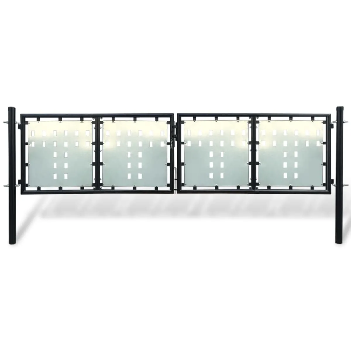 Portillon de jardin Non spécifié Double Acier galvanisé 300 x 125 cm Ajouré - vue 2