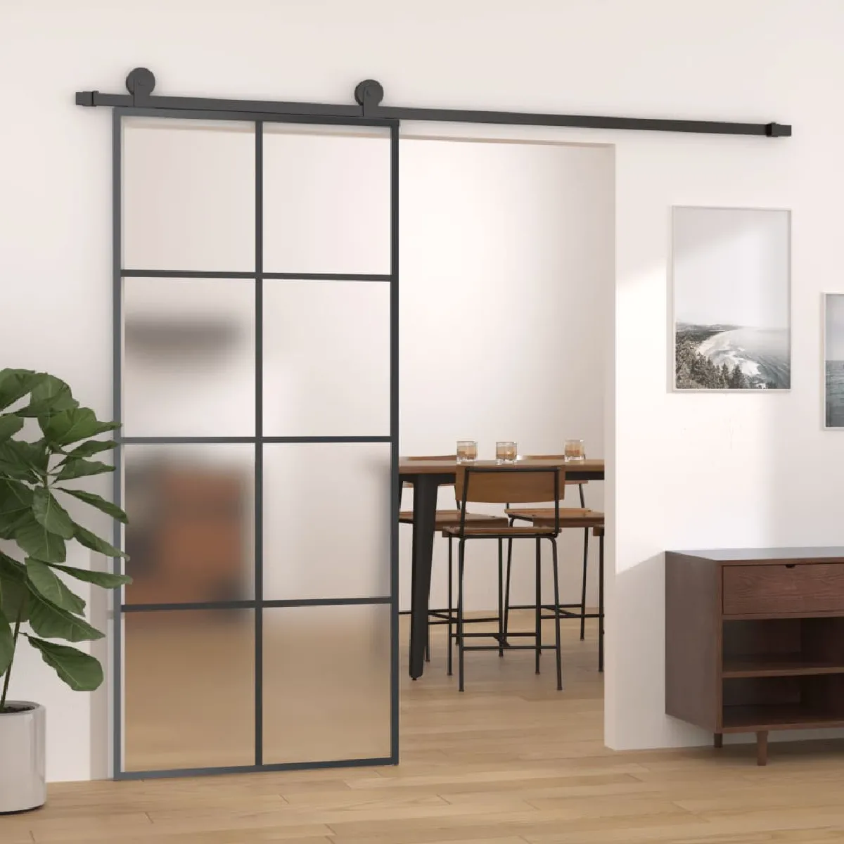 vidaXL Porte coulissante avec kit 90x205 cm - vue 2