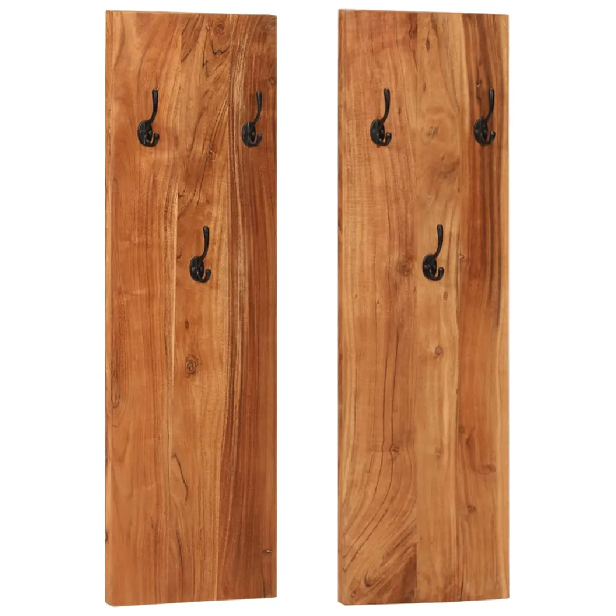 Vidaxl Porte-Manteaux Muraux Bois D'acacia