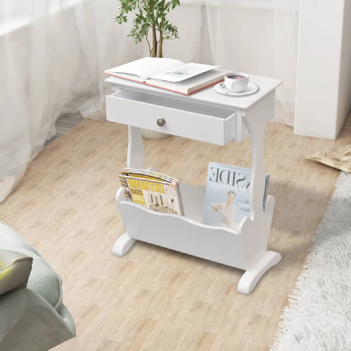 Vidaxl Blanc Porte-Revues Melrose - Image 3