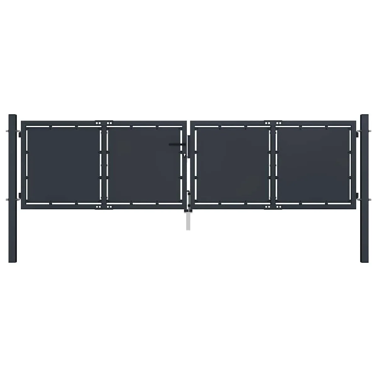 VIDAXL Portail de jardin acier 300x125 cm - vue 3