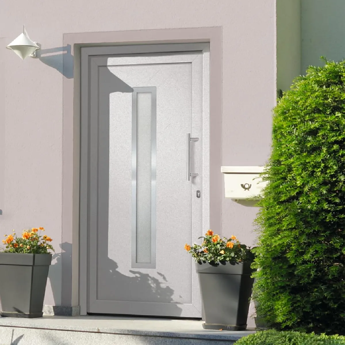 vidaXL Porte d'entrée 98x208 cm - Blanc