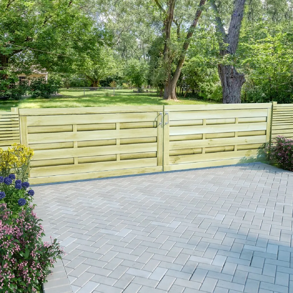 Vidaxl Vert Portillons Bois De Pin