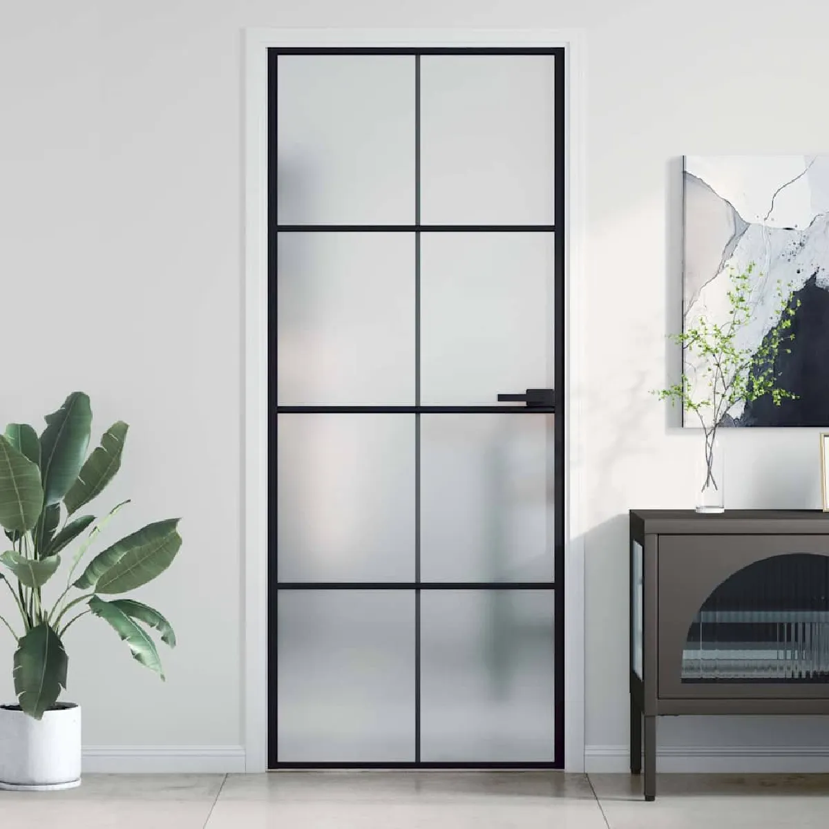Vidaxl Porte intérieure mince 83x2015 cm trempé