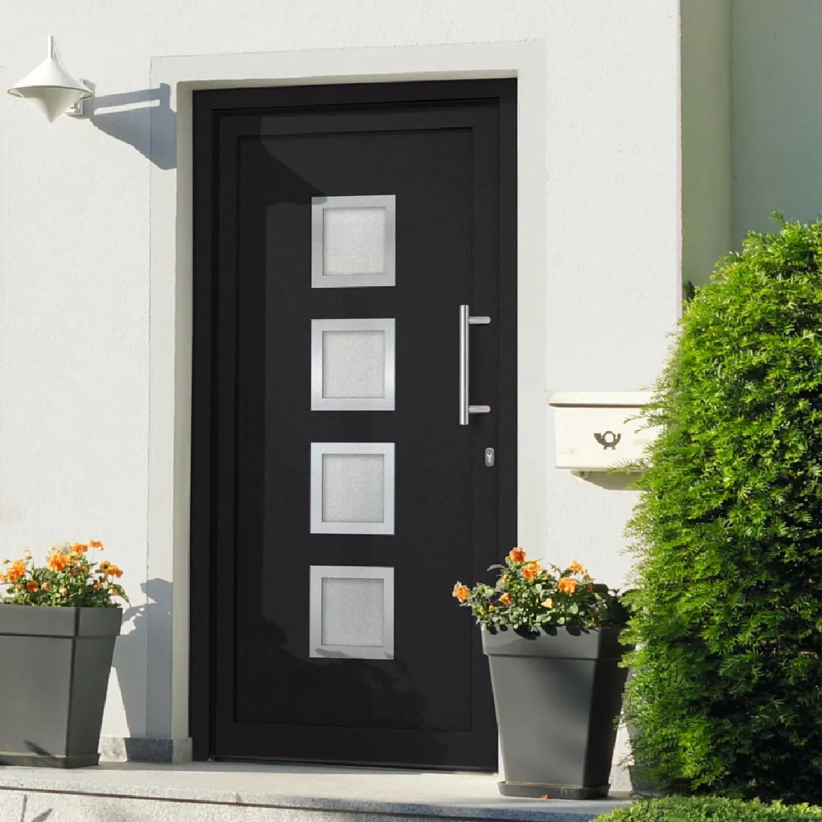 vidaXL Porte d'entrée 108x200 cm - Anthracite